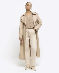 Beige Cropped Waistcoat