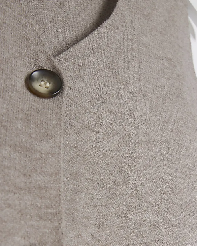 Beige knit waistcoat