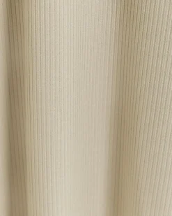 Beige rib sleeveless midi dress