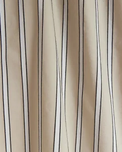 Beige stripe straight pull on trousers