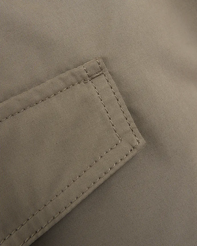 Beige zip pencil midi skirt