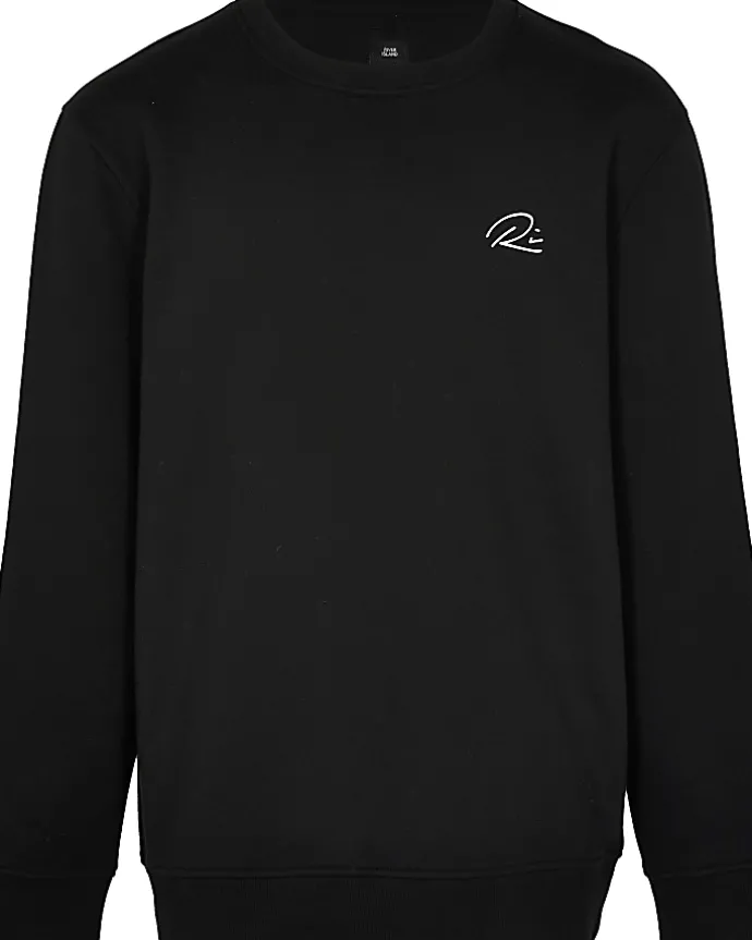 Big & Tall black slim fit sweatshirt