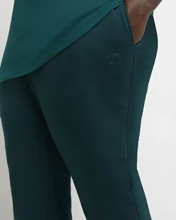Big & tall green slim fit RI branded joggers