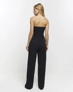 Black bandeau jumpsuit