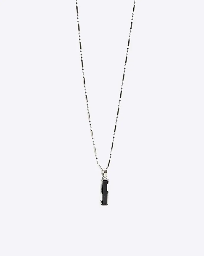 Black Bar Necklace