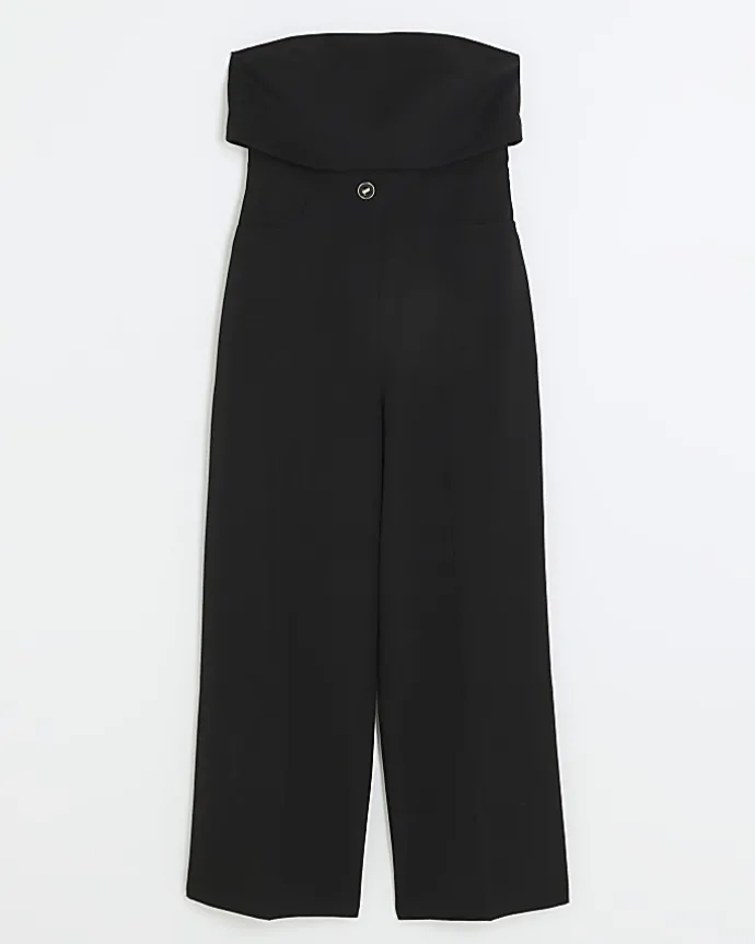 Black blazer bandeau jumpsuit