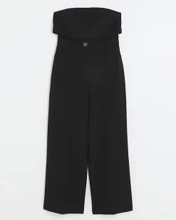 Black blazer bandeau jumpsuit