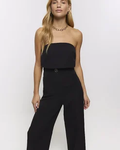 Black blazer bandeau jumpsuit