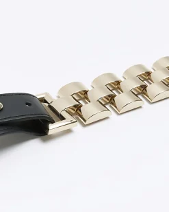 Black chain link belt