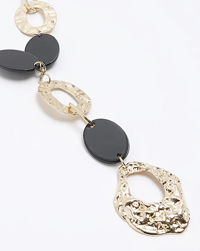 Black Chunky Beaded Necklace