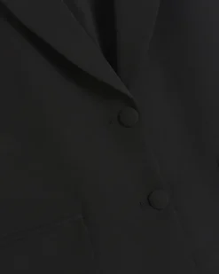 Black collar V-neck waistcoat