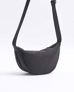 Black crinkle bum bag