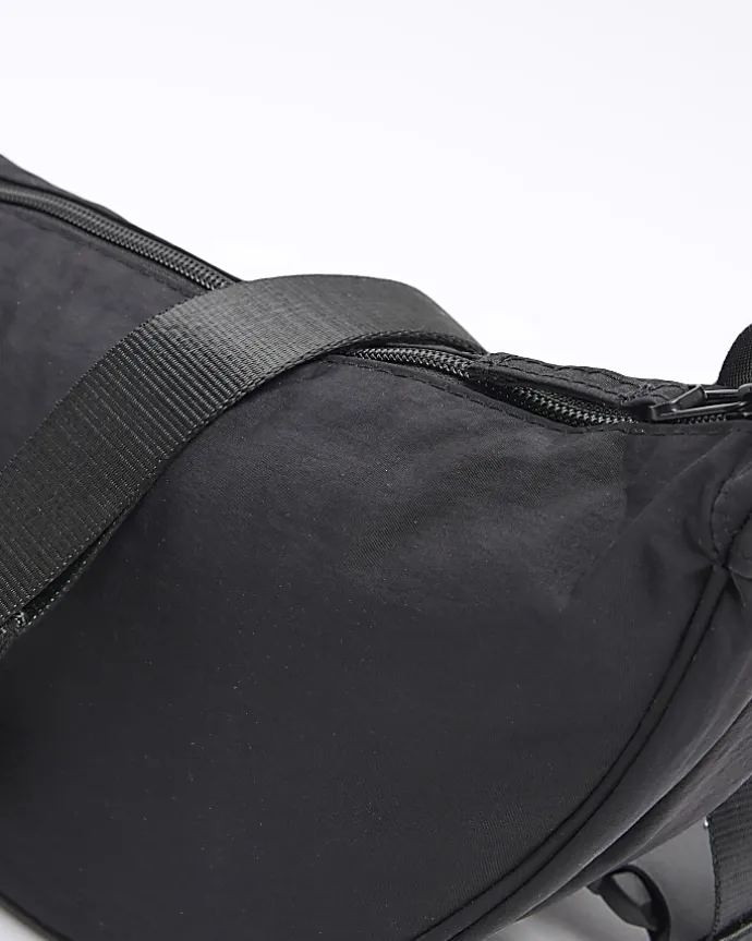 Black crinkle bum bag