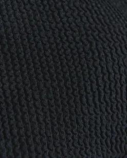 Black crinkle high waisted bikini bottoms