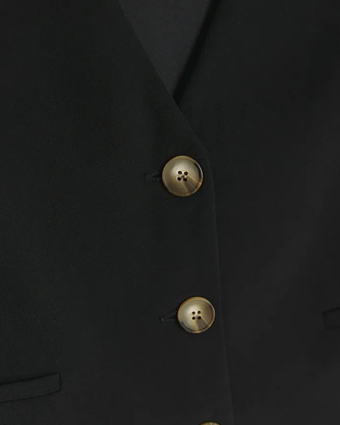 Black Cropped Waistcoat