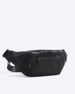 Black Double Zip Bum Bag