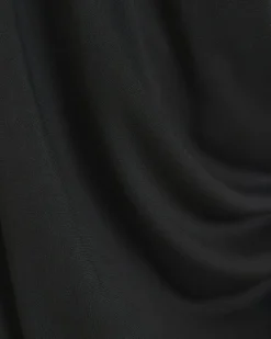 Black drape detail wrap mini dress