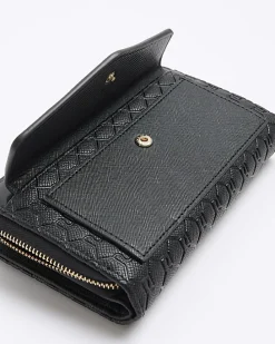 Black embossed envelope purse