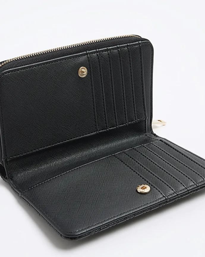 Black embossed envelope purse