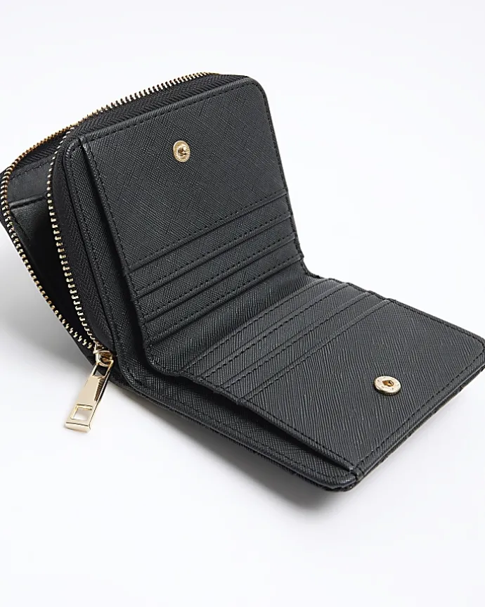 Black embossed purse