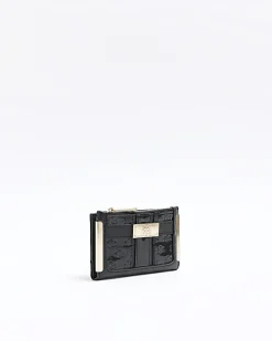 Black embossed RI card holder
