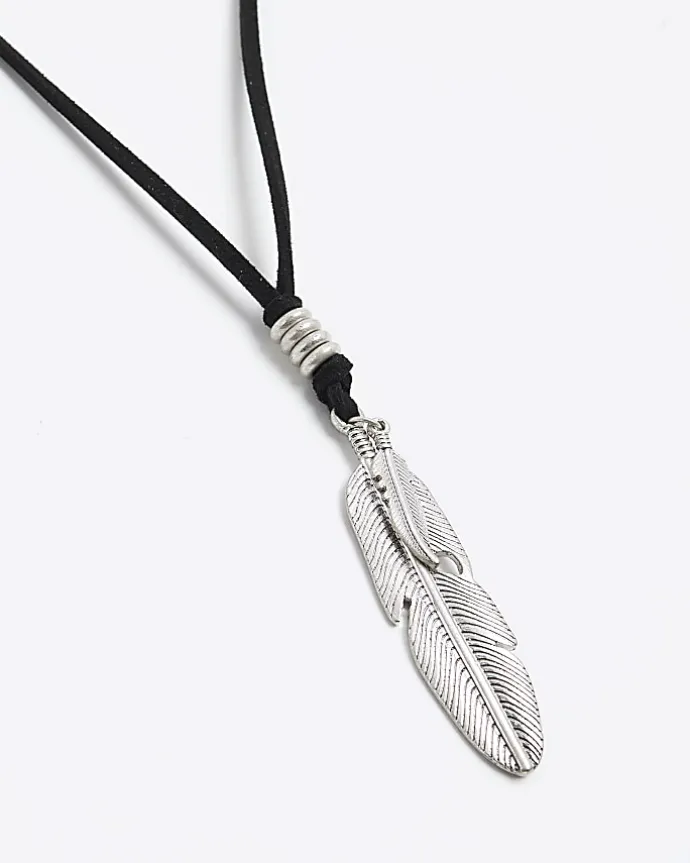 Black Feather Necklace