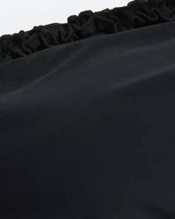 Black frill bandeau bikini top
