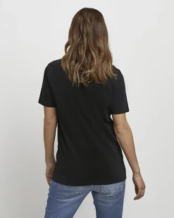 Black graphic maternity t-shirt