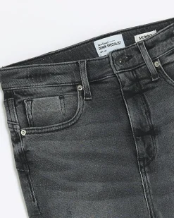 Black high waisted bum sculpt skinny jeans