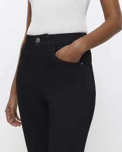 Black high waisted bum sculpt skinny jeans