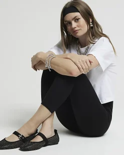 Black high waisted cropped leggings