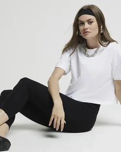 Black high waisted cropped leggings