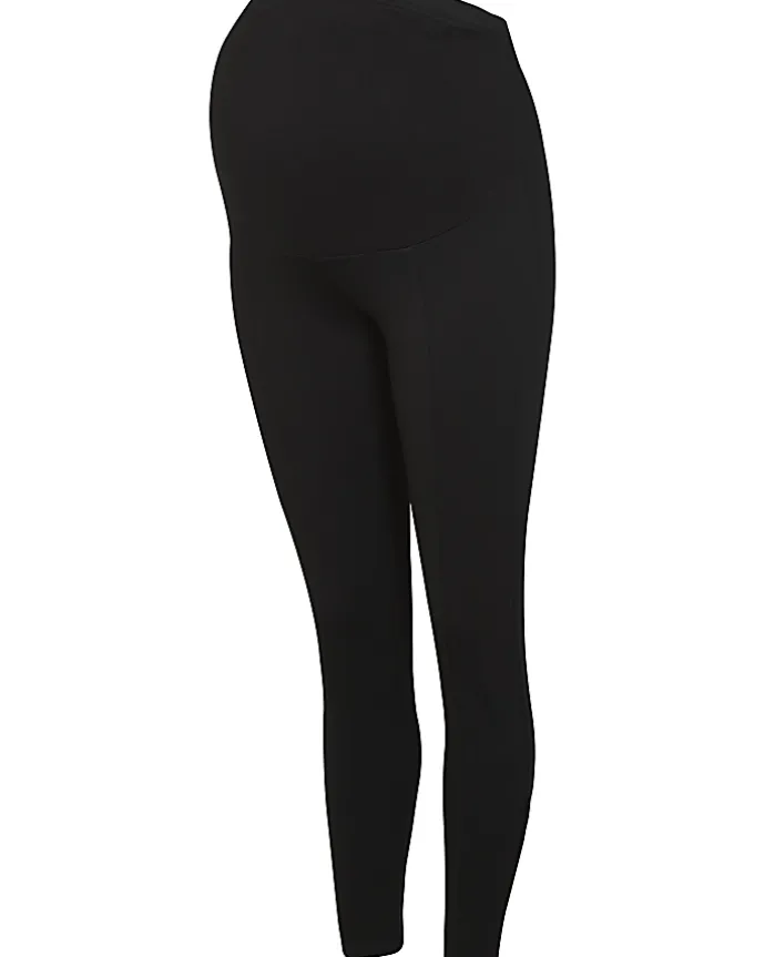 Black high waisted ponte maternity leggings