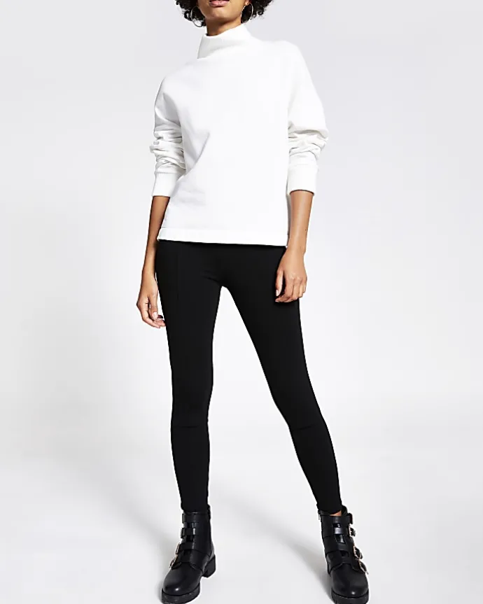 Black high waisted Ponte leggings