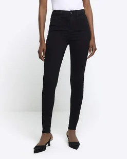 Black high waisted skinny jeans