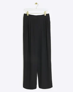 Black High Waisted Wide Leg Trousers