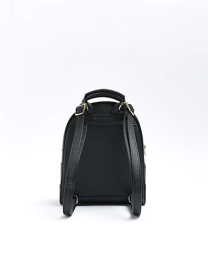 Black jacquard backpack