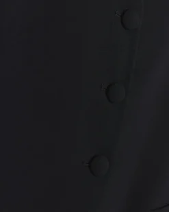Black longline waistcoat