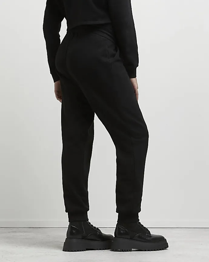 Black maternity joggers