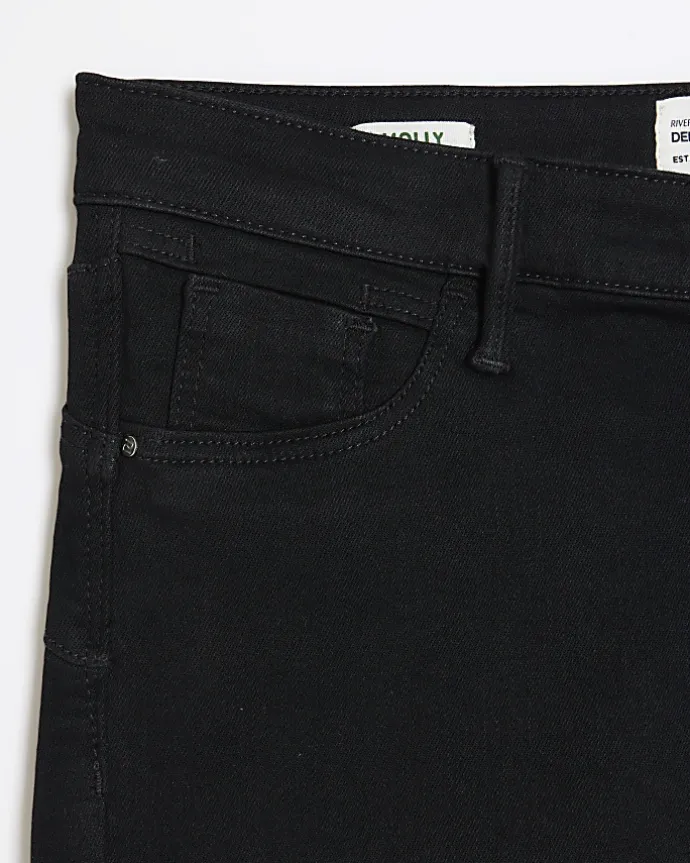 Black mid rise jeggings