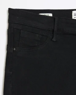 Black mid rise jeggings