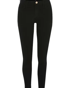 Black mid rise skinny jeans