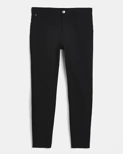Black mid rise skinny trousers