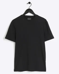 Black multipack of 5 muscle fit t-shirts