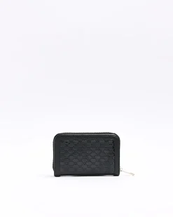 Black patent embossed RI purse