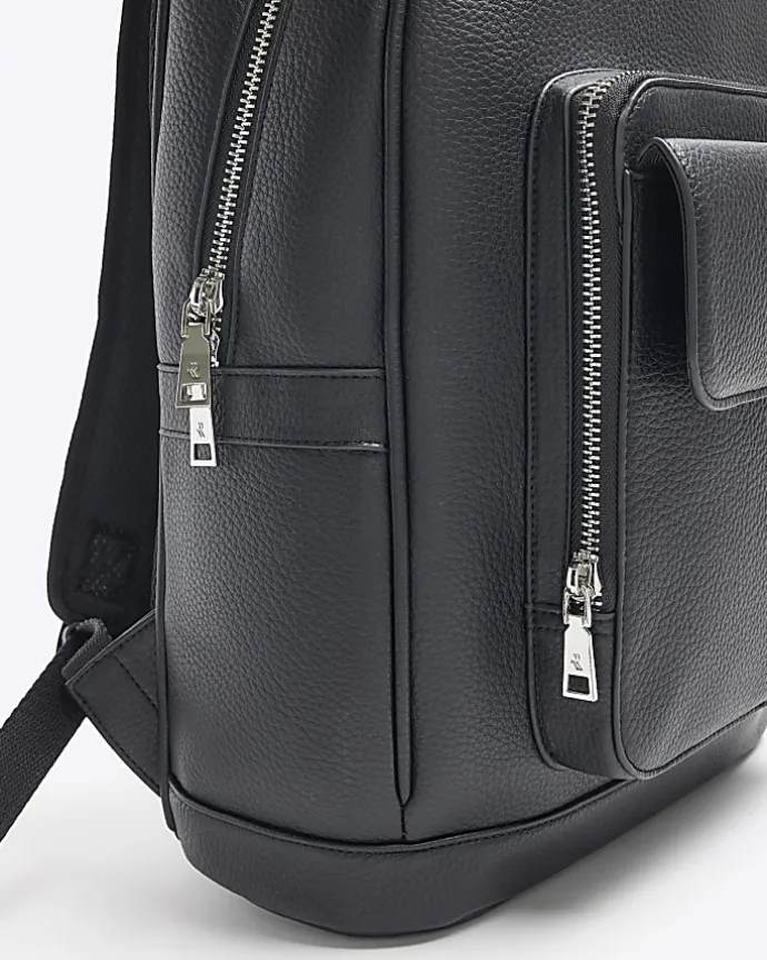 Black Pebbled Backpack