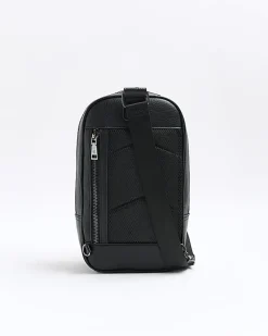 Black pebbled cross body bag