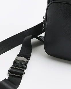 Black pebbled cross body bag