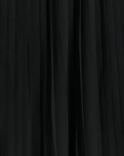 Black plisse one shoulder shift mini dress