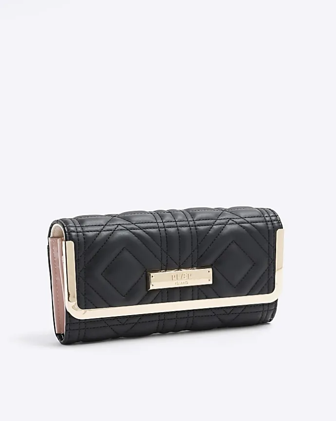 Black quilted purse